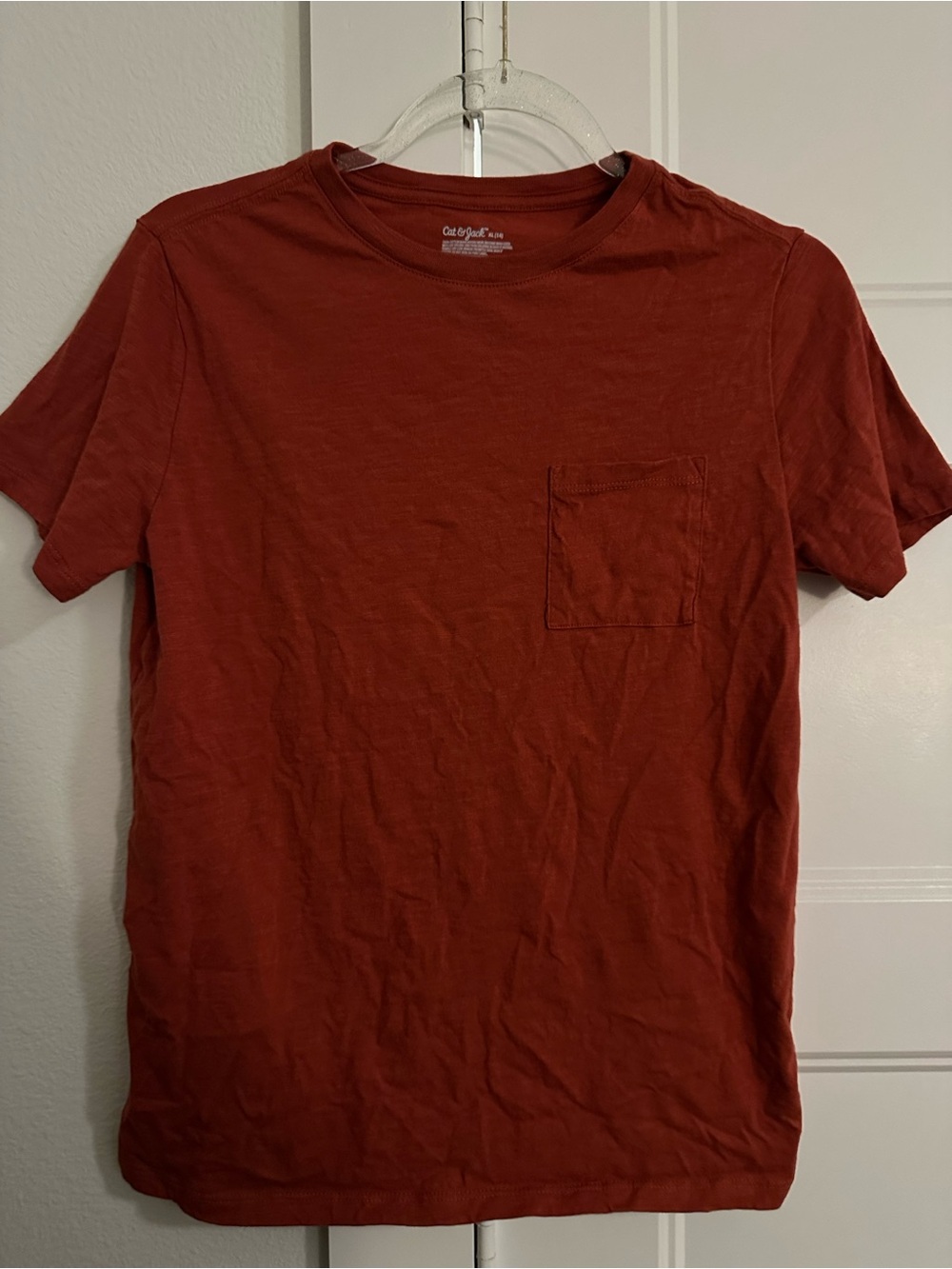 Boy’s Pocket Crew Neck T-Shirt - Rust